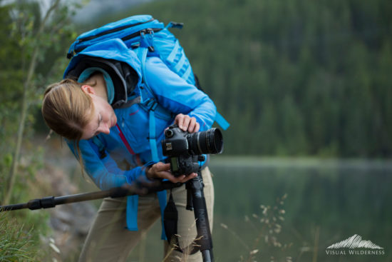 Professional Landscape Photographer Varina with Induro Tripod, Banff National Park, CA