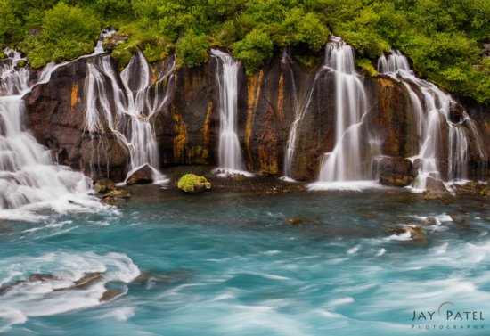 Popular nature photography example on Social Media from Hraunfossar, Iceland by Jay Patel