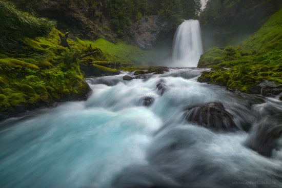 Waterfall landscape photography using slow shutter speed by Candace Dyar