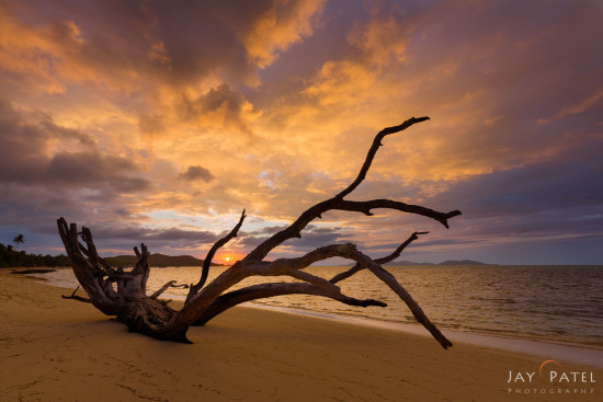 Landscape Photo of Sunrise at Mana Islands, Fiji by Jay Patel