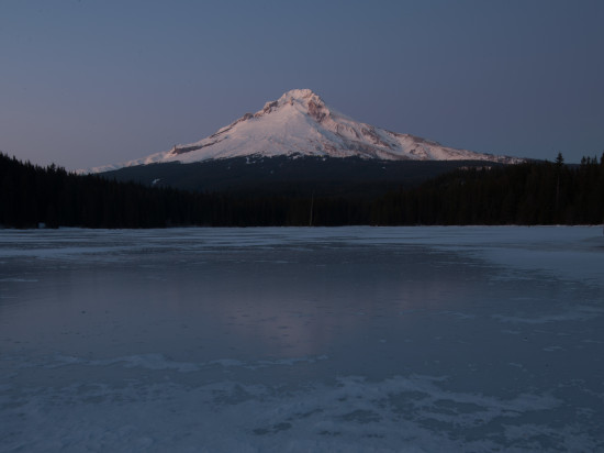 Mt. Hood without a Circular Polarizer Filter, Trillium Lake, Oregon by Candace Dyar