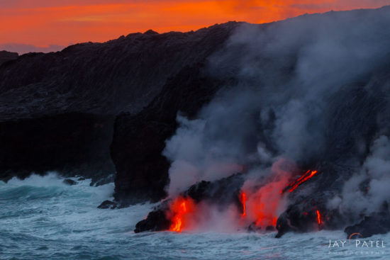 First attempt to create a please photography composition of Lava Flow in Hawaii by Jay Patel