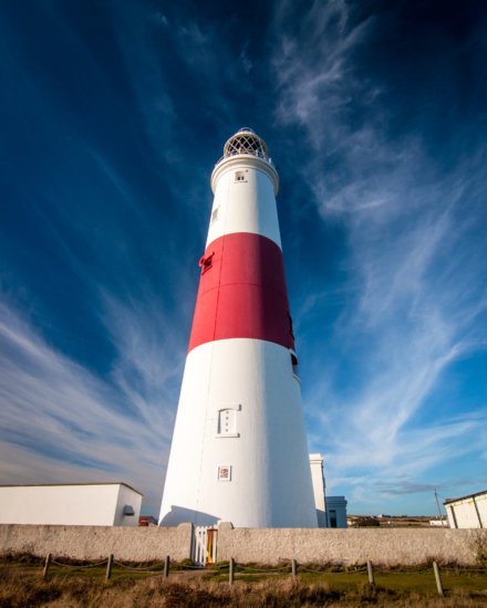 Vertical perspective distortion with wide angle lens by Ugo Cei from Portland Bill Lighthouse, Dorset, UK