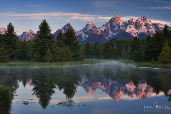 Typical photography composition from Grand Tetons National Park