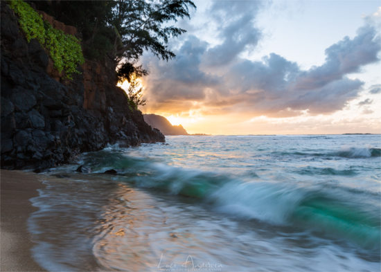 Example of signature used as a watermark on a landscape photo from Hawaii by Lace Andersen