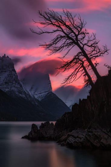 Long exposure photography from St Mary's Lake by Mark Metternich